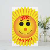 Seien Sie glücklich Briefpapier (Stehend Vorderseite)