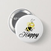 Seien Sie glücklich Button (Vorne & Hinten)