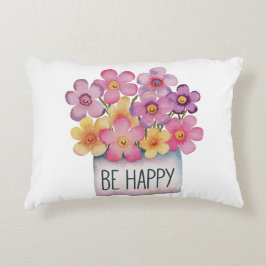 Seien Sie glücklich Dekokissen