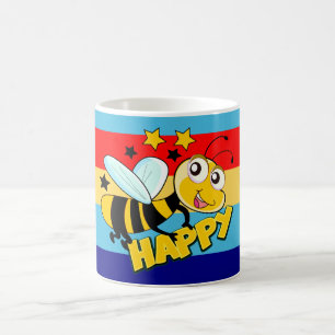 seien Sie glücklich, die glückliche Biene, lusti Kaffeetasse
