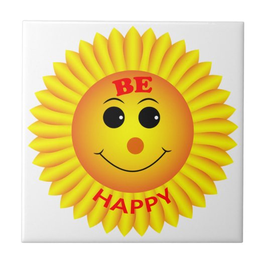 Seien Sie glücklich Fliese (Vorderseite)