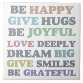 Seien Sie glücklich Fliese (Vorderseite)