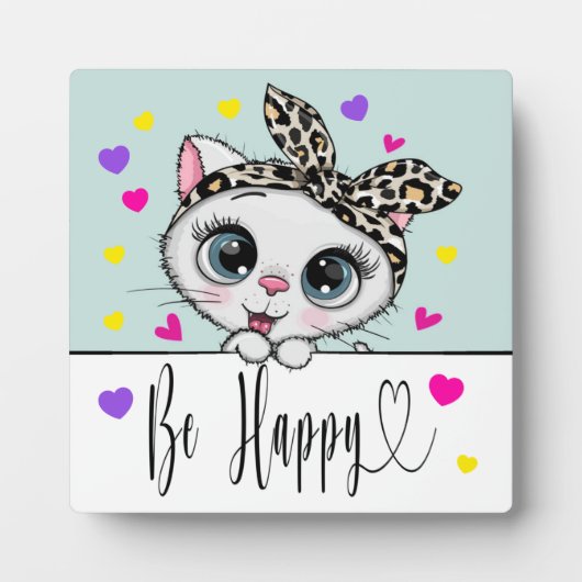 Seien Sie glücklich Fotoplatte (Vorderseite)