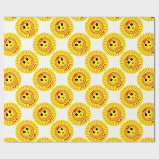 Seien Sie glücklich Geschenkpapier (Flach)