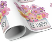 Seien Sie glücklich Geschenkpapier (Rolleneckpunkt)