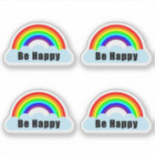 Seien Sie glücklich, geschnitten Vinyl Stickers Aufkleber (Vorderseite)