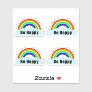 Seien Sie glücklich, geschnitten Vinyl Stickers Aufkleber