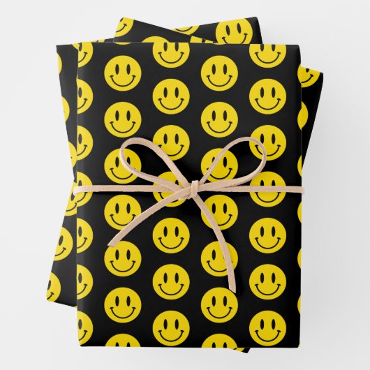 Seien Sie glücklich Grinsen Gesicht Funny jede Hin Geschenkpapier Set (Beispiel)