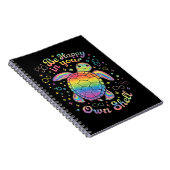 Seien Sie glücklich in Ihrer eigenen Muschel Rainb Notizblock (Rechte Seite)
