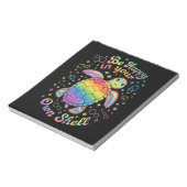 Seien Sie glücklich in Ihrer eigenen Muschel Rainb Notizblock (Rotiert)
