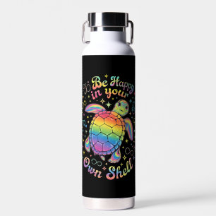 Seien Sie glücklich in Ihrer eigenen Muschel Rainb Trinkflasche
