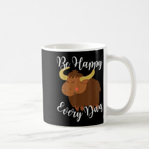 Seien Sie glücklich jeden Tag Niedlichen Yak Graph Kaffeetasse