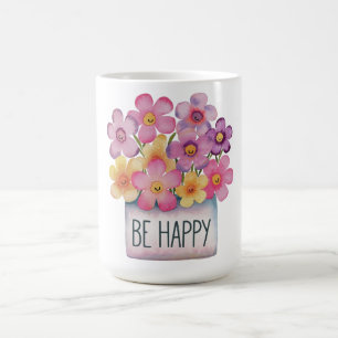 Seien Sie glücklich Kaffeetasse