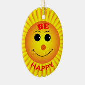 Seien Sie glücklich Keramik Ornament (Rechts)