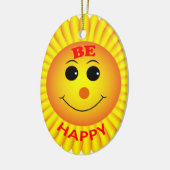 Seien Sie glücklich Keramik Ornament (Links)