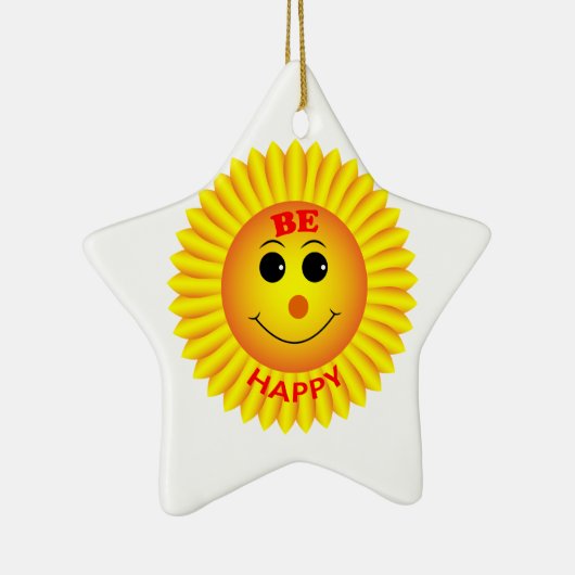 Seien Sie glücklich Keramikornament (Rechts)