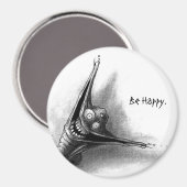 Seien Sie glücklich Magnet (Vorderseite/Rückseite)