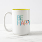 Seien Sie glücklich mit der Zwei-Tone-Tasse Zweifarbige Tasse (Links)