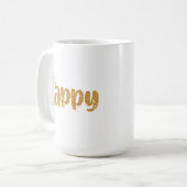 Seien Sie glücklich, Naturbiene liebt Wabenmuster Kaffeetasse (Vorderseite Links)