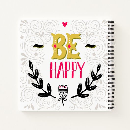 Seien Sie glücklich Notizblock (Rückseite)