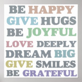 Seien Sie glücklich Poster (Vorne)