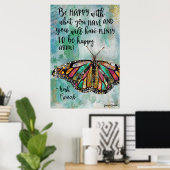 Seien Sie glücklich Poster (Heimbüro)