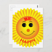 Seien Sie glücklich Postkarte (Vorne/Hinten)