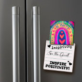 Seien Sie glücklich Rainbow Inspirivity Trendy Col Magnet