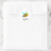 Seien Sie glücklich Runder Aufkleber (Tasche)