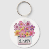 Seien Sie glücklich Schlüsselanhänger (Rückseite)