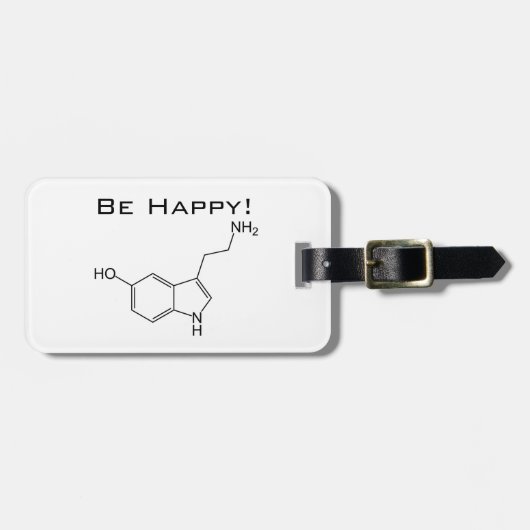 Seien Sie glücklich! Serotonin-Gepäckanhänger Gepäckanhänger (Vorderseite horizontal)