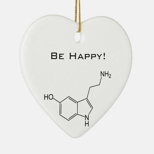 Seien Sie glücklich! Serotonin Keramikornament (Rechts)