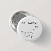 Seien Sie glücklich! Serotonin-Knopf Button (Vorne & Hinten)