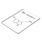 Seien Sie glücklich! Serotonin-Notizbuch Notizblock (Linke Seite)