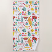 Seien Sie glücklich, sich zu entspannen Sommerelem Strandtuch (Vorderseite)