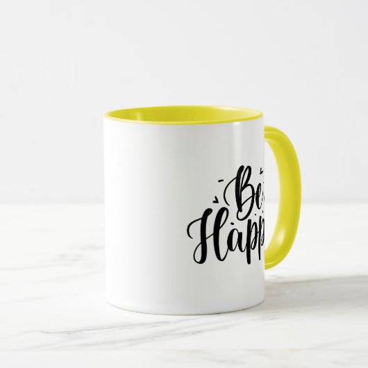 Seien Sie glücklich Tasse (VorderseiteRechts)
