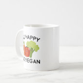 Seien Sie glücklich Vegan Kaffeetasse (Vorderseite Links)