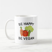 Seien Sie glücklich Vegan Kaffeetasse (Links)