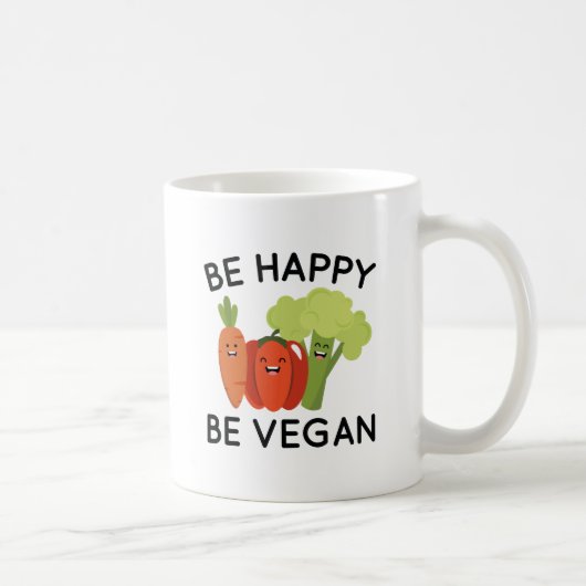 Seien Sie glücklich Vegan Kaffeetasse (Rechts)