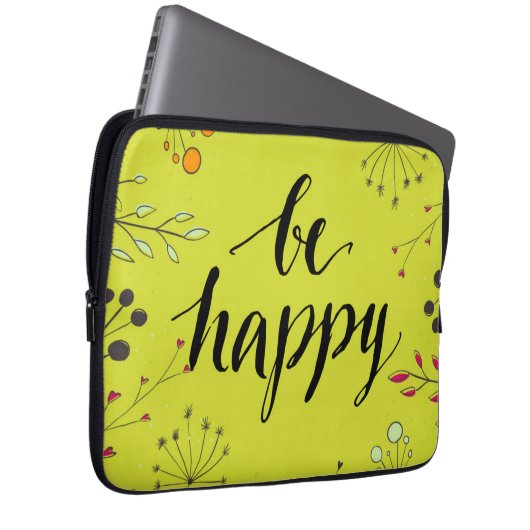 Seien Sie glückliche 5 Laptopschutzhülle (Vorne Rechts)