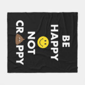 Seien Sie glückliche nicht Crappy Fleece-Decke Fleecedecke (Vorderseite (Horizontal))