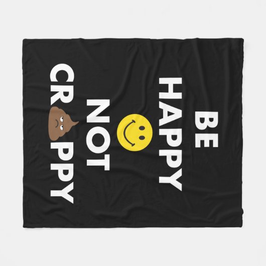 Seien Sie glückliche nicht Crappy Fleece-Decke Fleecedecke (Vorderseite (Horizontal))
