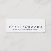 Seien Sie glückliche Zufallstate der Güte-Karte Mini Visitenkarte (Rückseite)