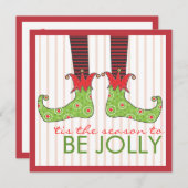 Seien Sie GOLN ELF FETT Urlaub Weihnachten Party Einladung (Vorne/Hinten)