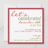 Seien Sie GOLN ELF FETT Urlaub Weihnachten Party Einladung (Rückseite)