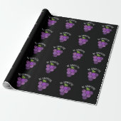 Seien Sie grapeful positive Traube Pun Dark BG Geschenkpapier (Ungerollt)