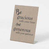 Seien Sie graziös Sockelschild (Vorderseite)