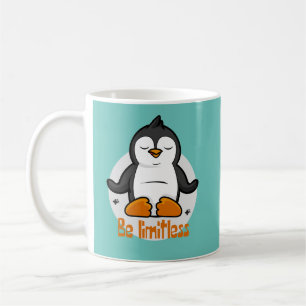 Seien Sie grenzenlos Kawaii Funny Penguin Doing Yo Kaffeetasse