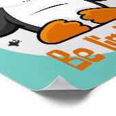 Seien Sie grenzenlos Kawaii Funny Penguin Doing Yo Poster (Ecke)