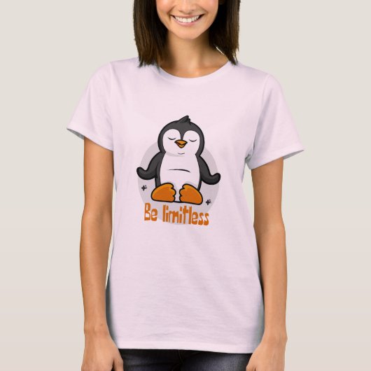 Seien Sie grenzenlos Kawaii Funny Penguin Doing Yo T-Shirt (Vorderseite)